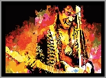 Gitara, Grafika, Jimi Hendrix, Rock